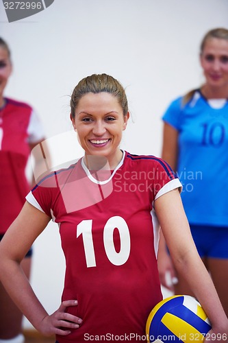 Image of volleyball  woman group