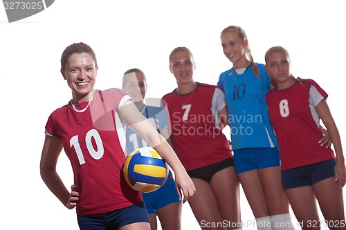 Image of volleyball  woman group