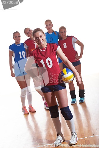 Image of volleyball  woman group