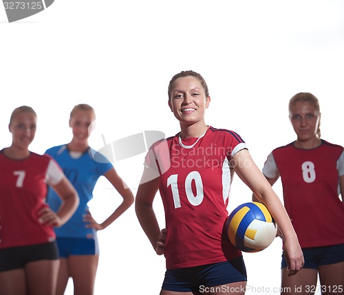 Image of volleyball  woman group