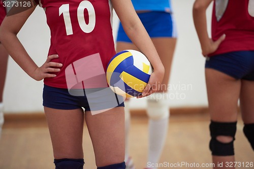 Image of volleyball  woman group