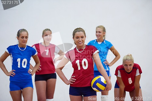 Image of volleyball  woman group