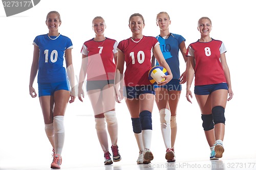 Image of volleyball  woman group