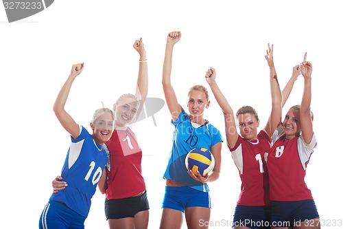 Image of volleyball  woman group