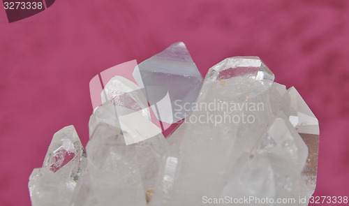 Image of Fluorite on rock crystal