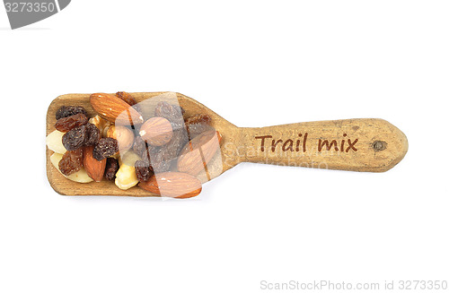 Image of Trail mix on shovel