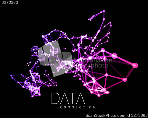 Image of Abstract network connection background