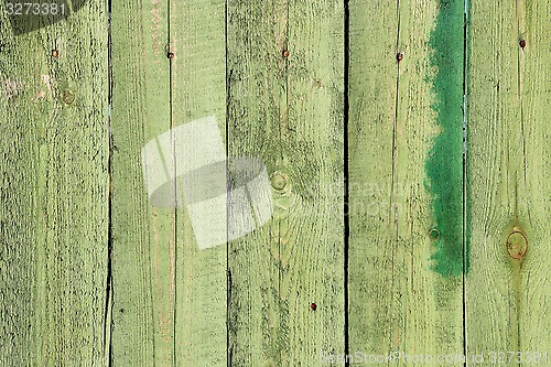 Image of Wooden green fence