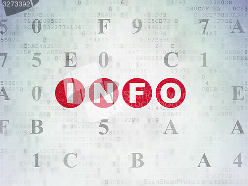 Image of Information concept: Info on Digital Paper background