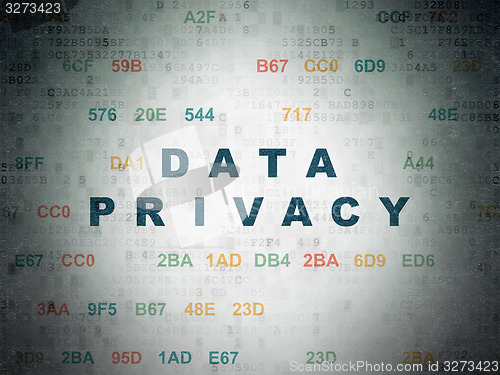 Image of Privacy concept: Data Privacy on Digital Paper background