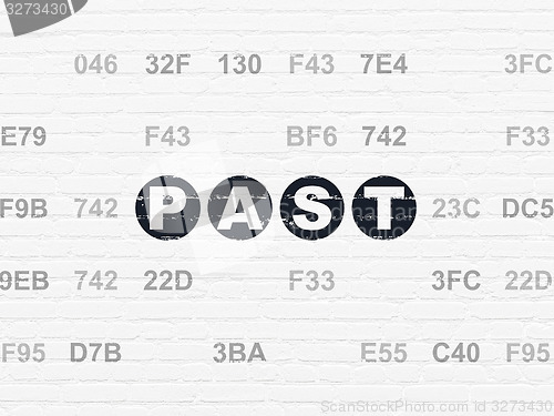 Image of Timeline concept: Past on wall background