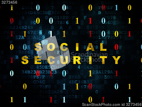 Image of Safety concept: Social Security on Digital background
