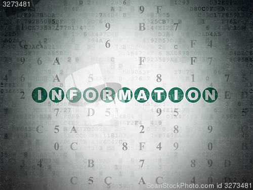 Image of Information concept: Information on Digital Paper background