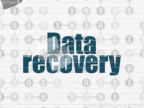 Image of Information concept: Data Recovery on wall background