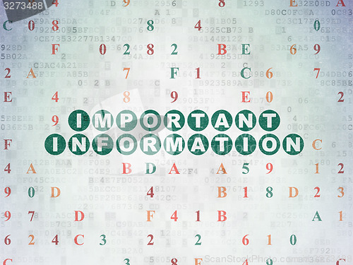 Image of Information concept: Important Information on Digital Paper background
