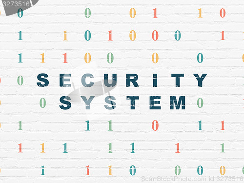 Image of Protection concept: Security System on wall background
