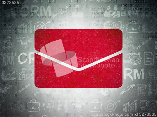 Image of Finance concept: Email on Digital Paper background