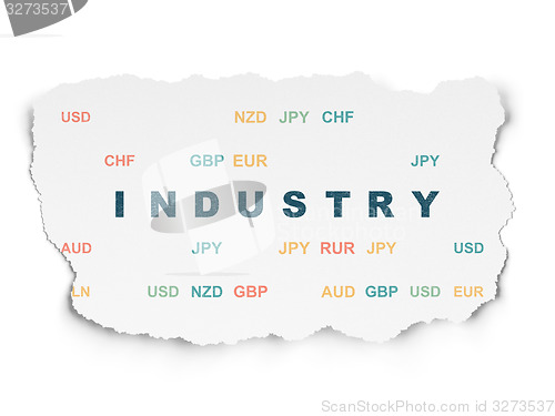 Image of Business concept: Industry on Torn Paper background