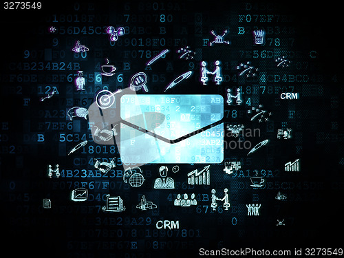 Image of Finance concept: Email on Digital background