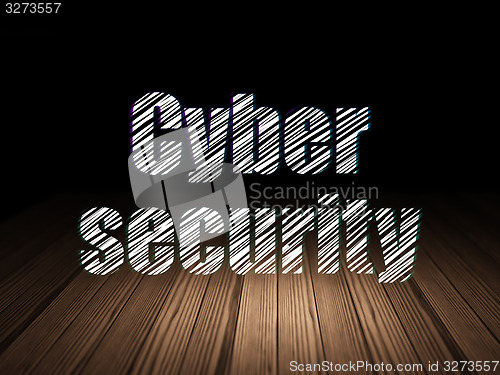 Image of Privacy concept: Cyber Security in grunge dark room