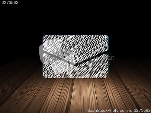 Image of Business concept: Email in grunge dark room