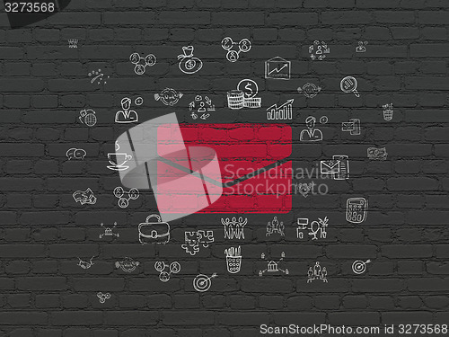 Image of Business concept: Email on wall background