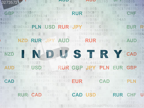 Image of Finance concept: Industry on Digital Paper background