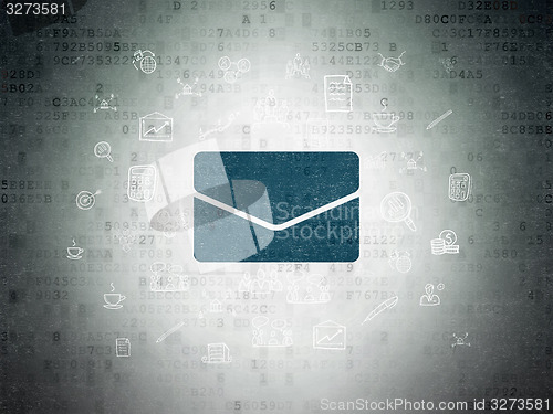 Image of Business concept: Email on Digital Paper background
