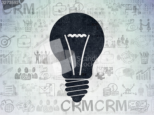 Image of Finance concept: Light Bulb on Digital Paper background