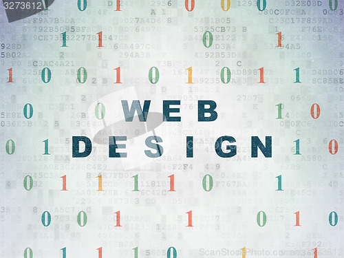 Image of Web development concept: Web Design on Digital Paper background