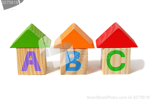 Image of ABC on wooden blocks