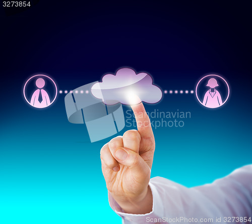 Image of Connecting A Male And A Female Peer In The Cloud