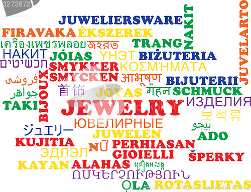 Image of Jewelry multilanguage wordcloud background concept