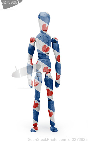 Image of Wood figure mannequin with flag bodypaint - Friesland