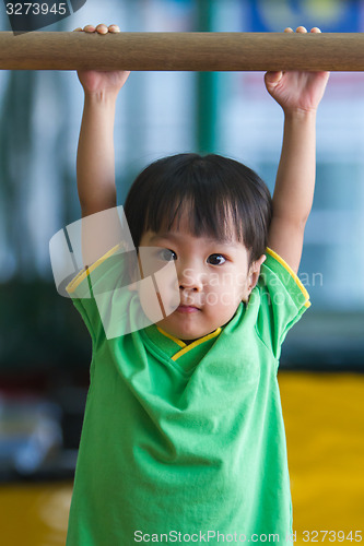 Image of Asian Chinese Little Girl Gymnastic