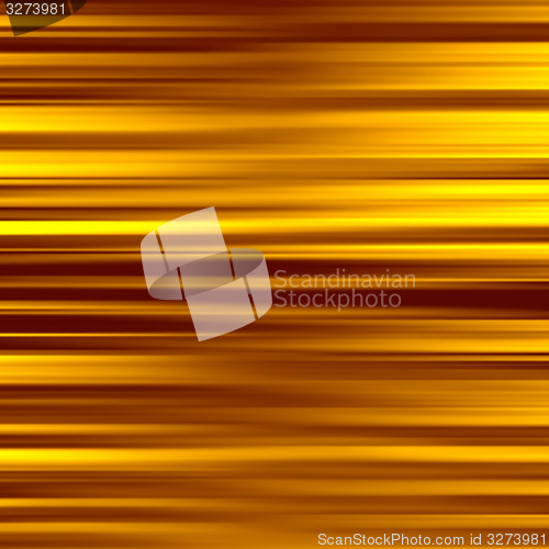 Image of Gold waves background. Metal plate with reflected light. 