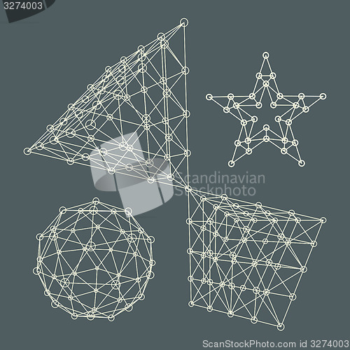 Image of 3D Molecule structure background. Graphic design. 