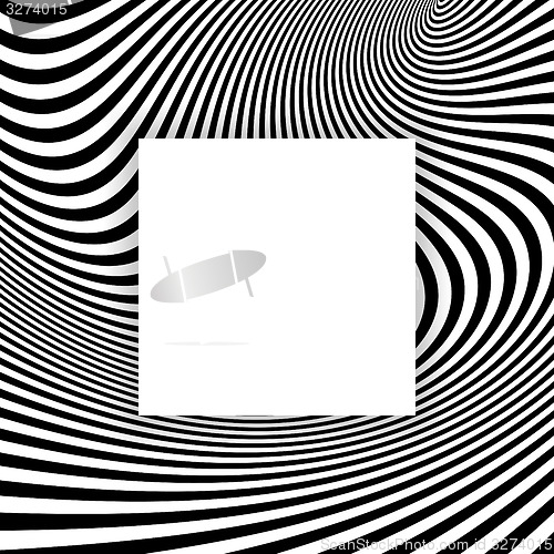 Image of Black and white abstract striped background. Optical Art. 