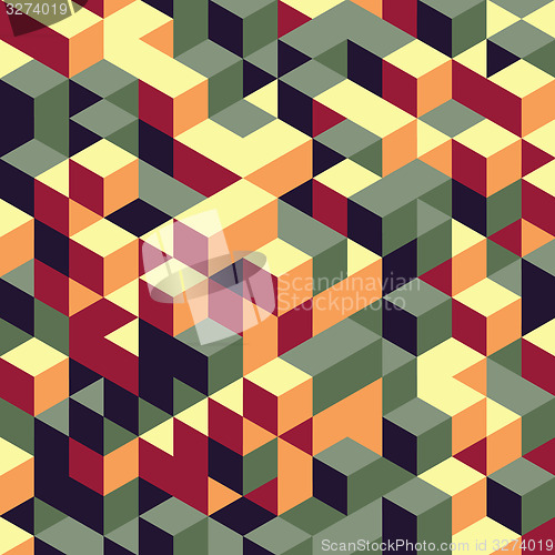 Image of Abstract 3d geometrical background. Mosaic. Vector illustration.