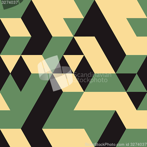 Image of Abstract 3d background. Wall of cubes. Vector illustration. 