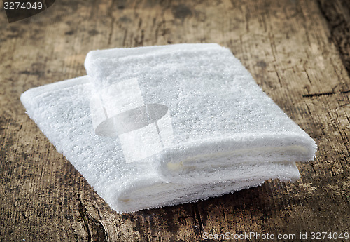 Image of white spa towels