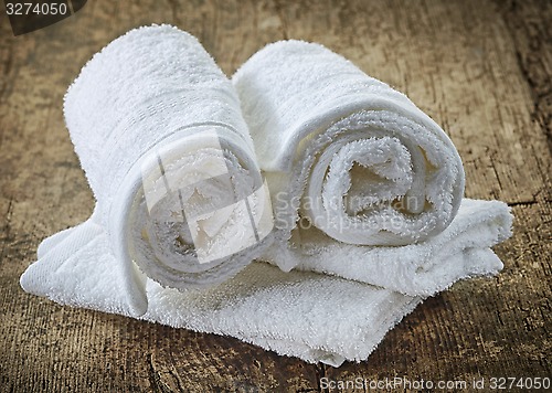 Image of white spa towels