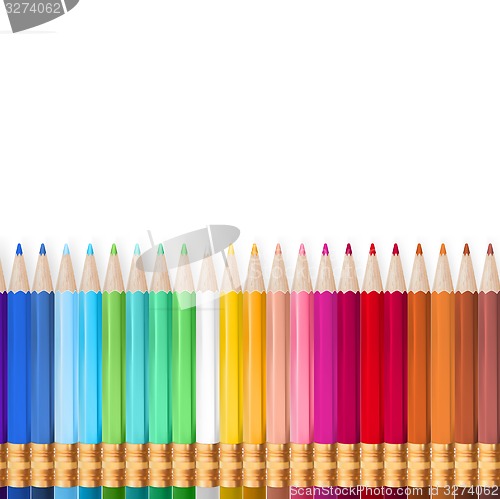 Image of Rainbow Pencils. EPS 10