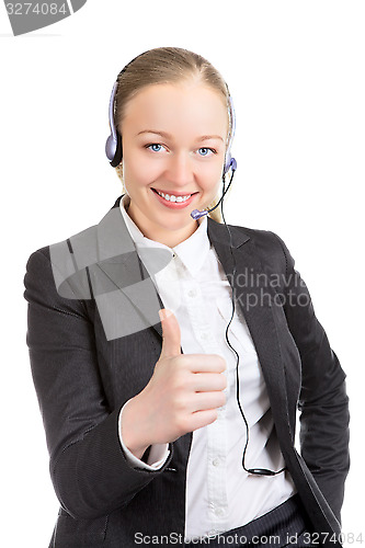 Image of Cute Operator Thumbs Up