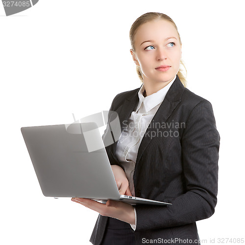 Image of Business Woman With Laptop