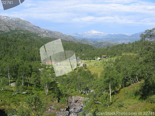 Image of Nature scene with two old farms