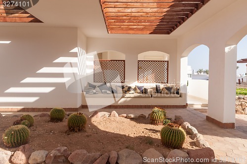 Image of Seating Area with Sofas and cushions