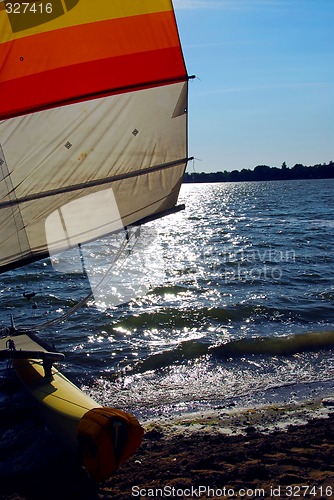 Image of Sailboat backlit