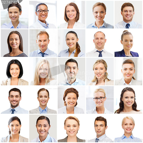 Image of collage with many business people portraits