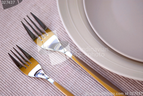 Image of Plates and cutlery